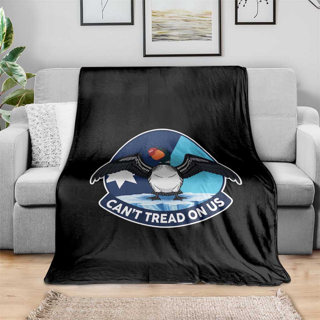 Can Not Tread On Us Throw Blanket Common Loon No Ice Please