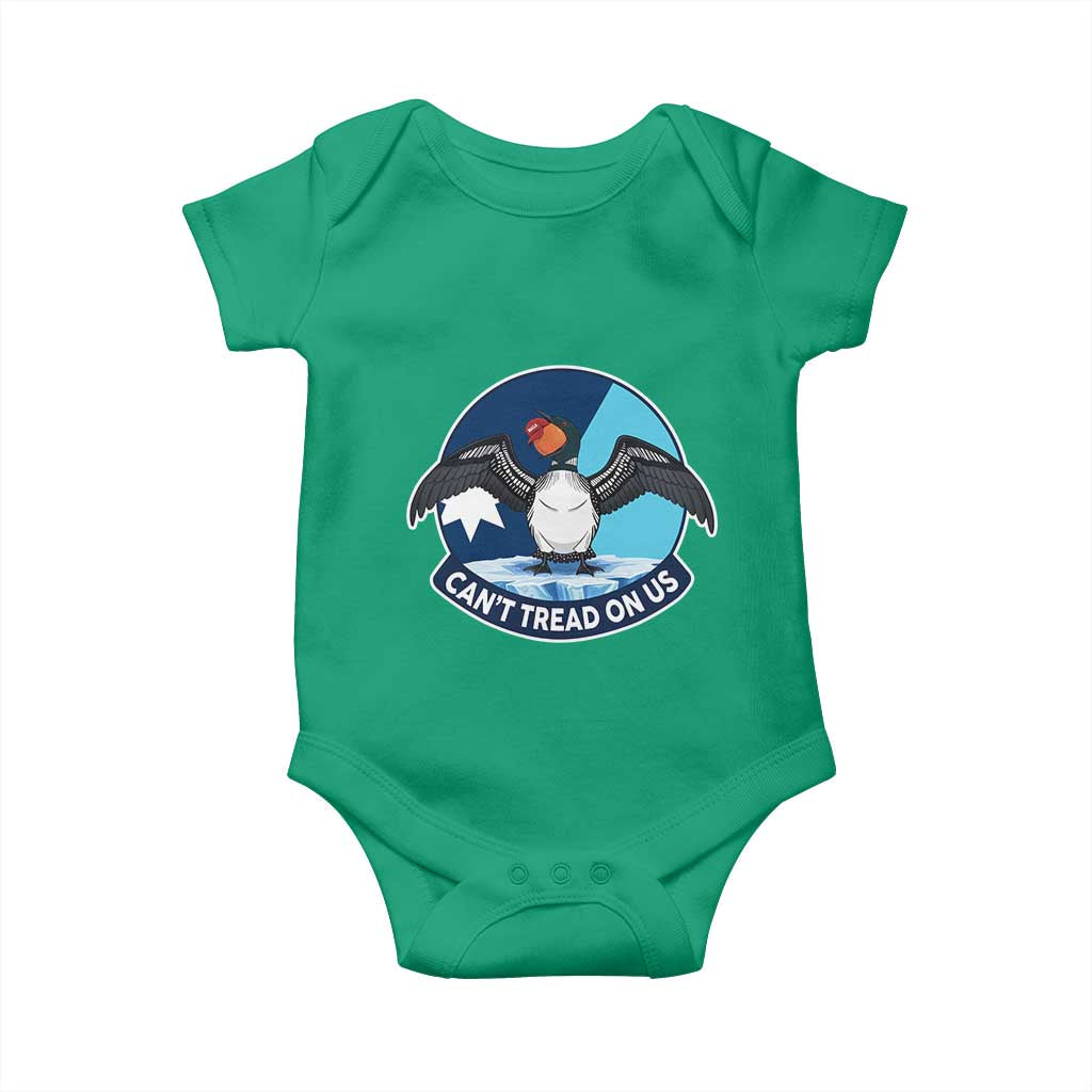 Can Not Tread On Us Baby Onesie Common Loon No Ice Please
