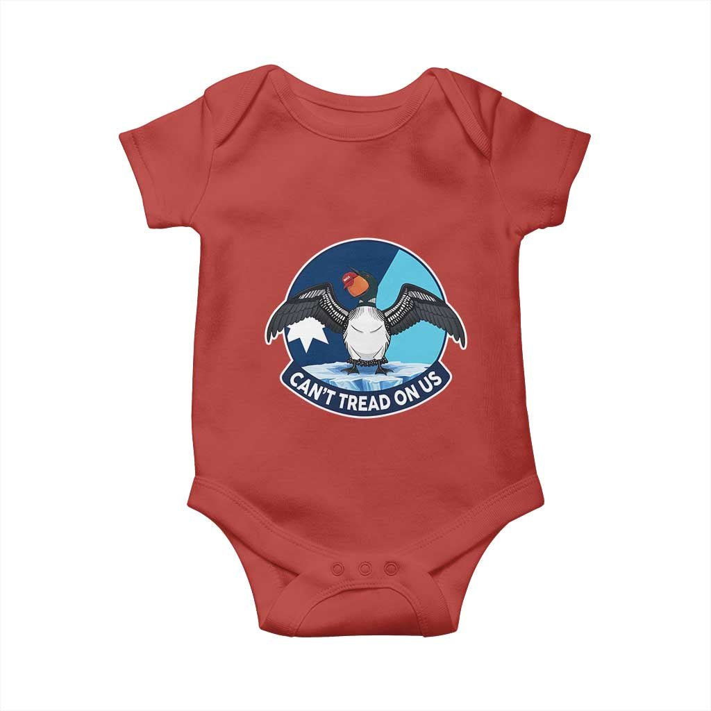 Can Not Tread On Us Baby Onesie Common Loon No Ice Please