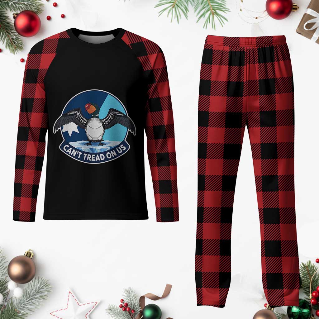 Can Not Tread On Us Plaid Pajama Set Common Loon No Ice Please