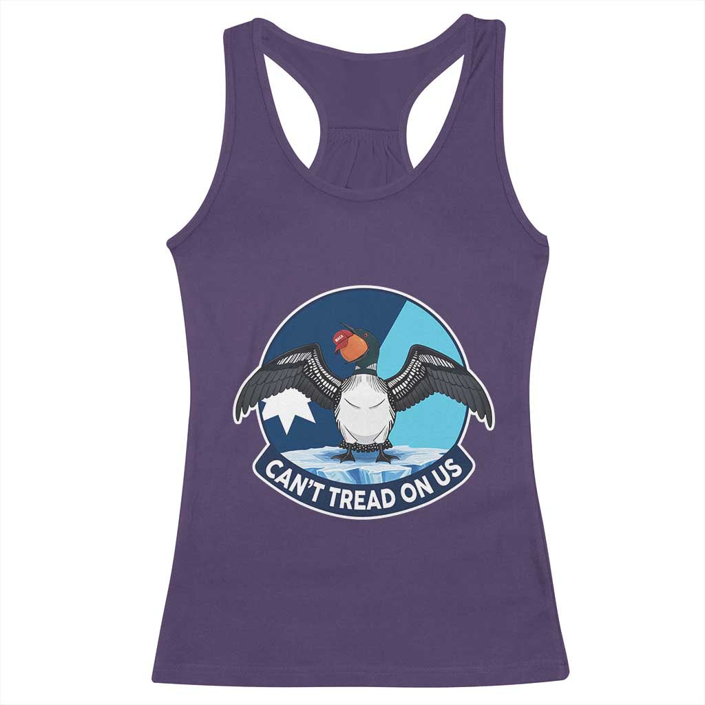 Can Not Tread On Us Racerback Tank Top Common Loon No Ice Please