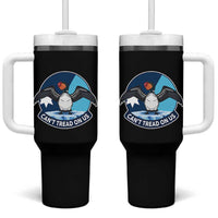 Can Not Tread On Us Tumbler With Handle Common Loon No Ice Please