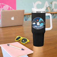 Can Not Tread On Us Tumbler With Handle Common Loon No Ice Please