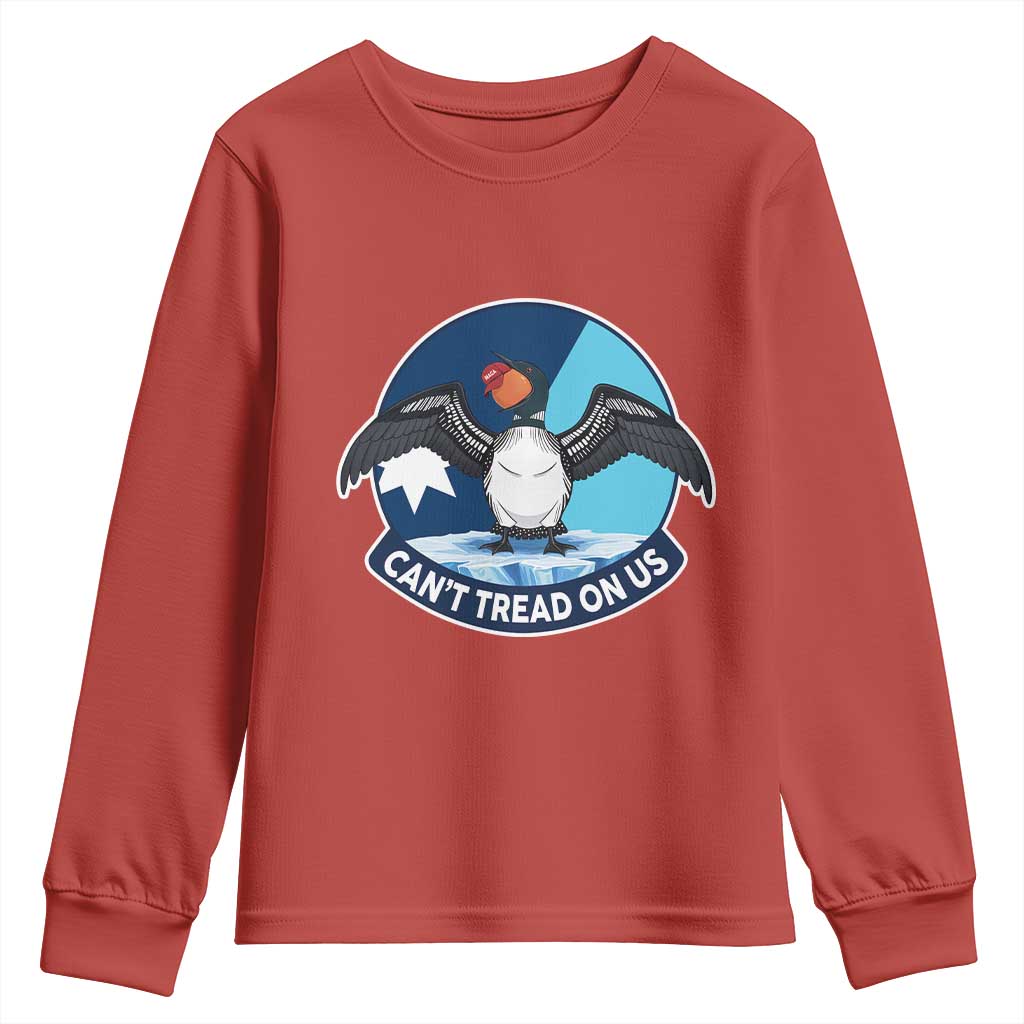 Can Not Tread On Us Youth Sweatshirt Common Loon No Ice Please