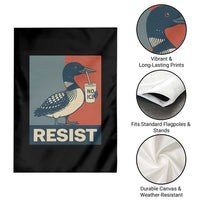 Funny Minnesota Common Loon Garden Flag No Ice Please