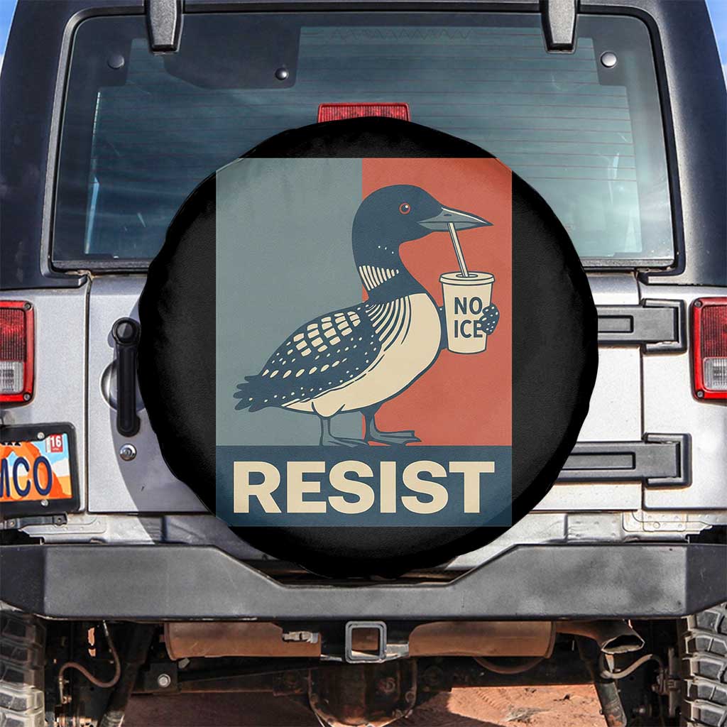 Funny Minnesota Common Loon Spare Tire Cover No Ice Please