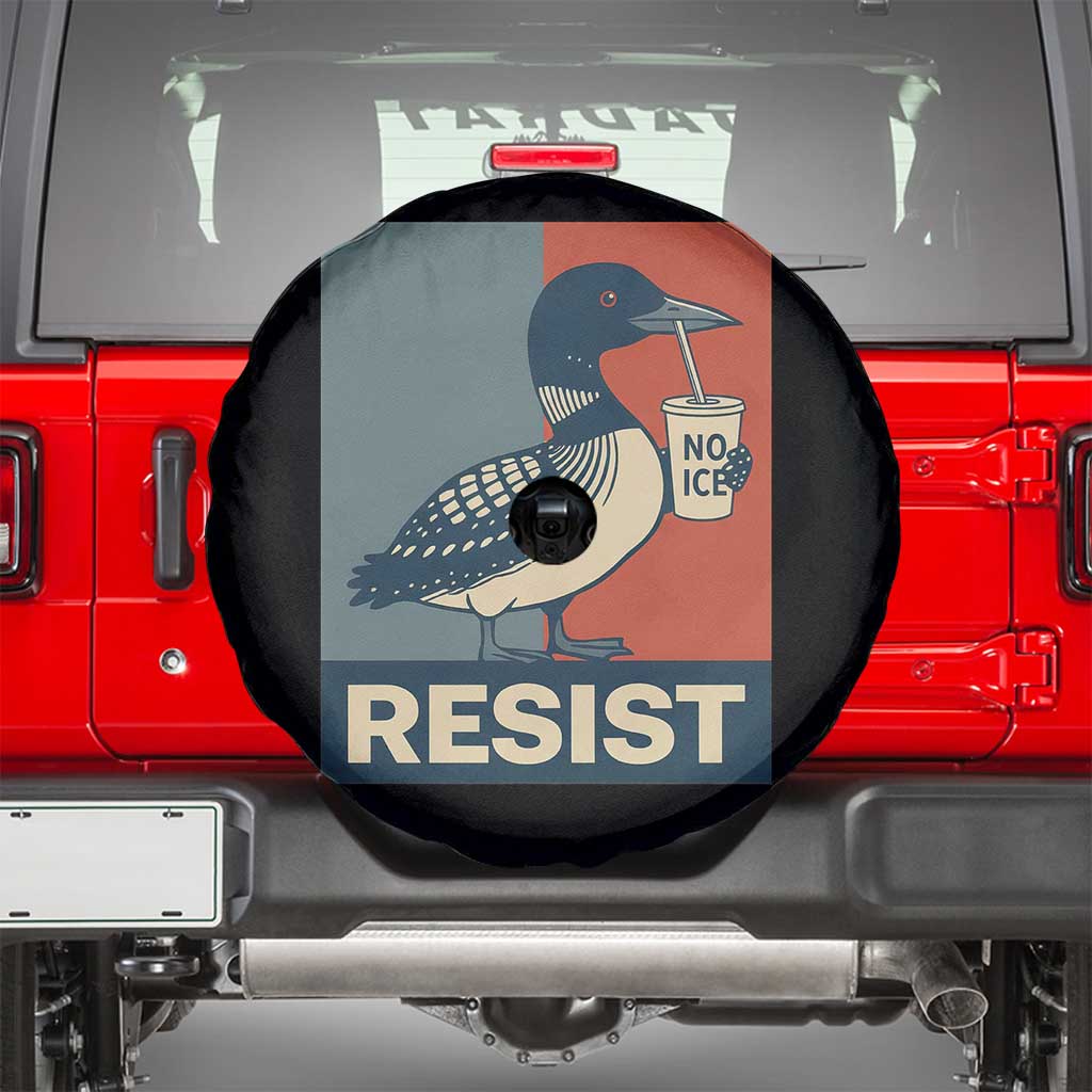 Funny Minnesota Common Loon Spare Tire Cover No Ice Please