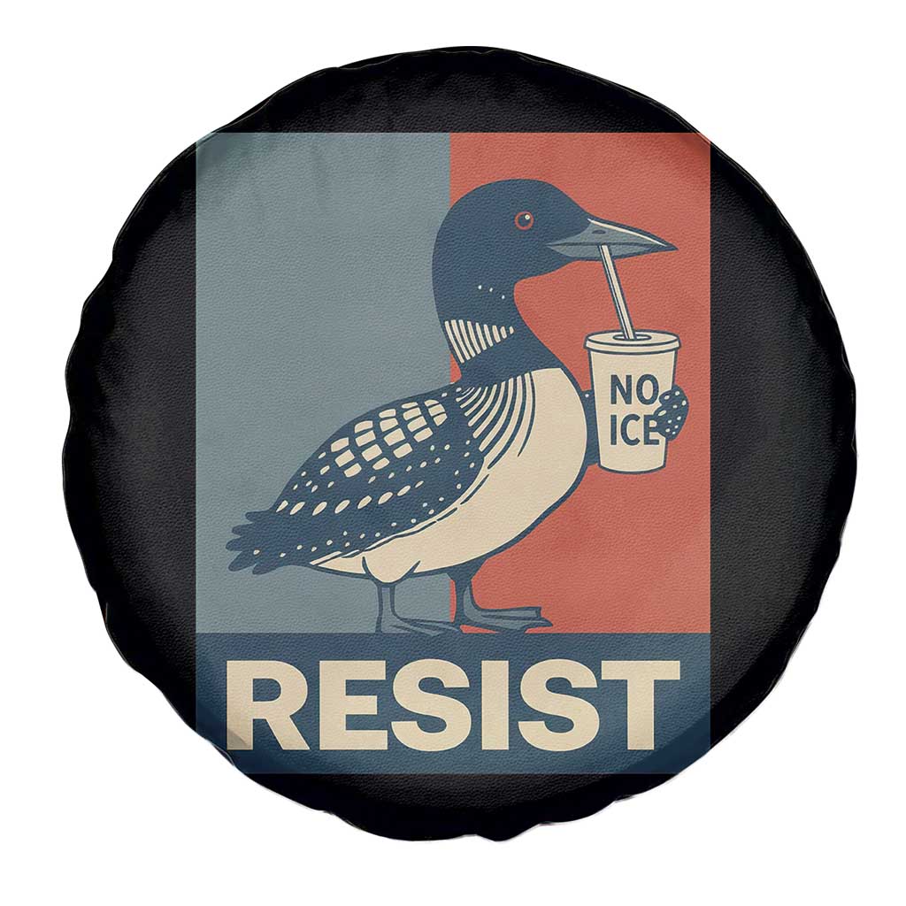 Funny Minnesota Common Loon Spare Tire Cover No Ice Please