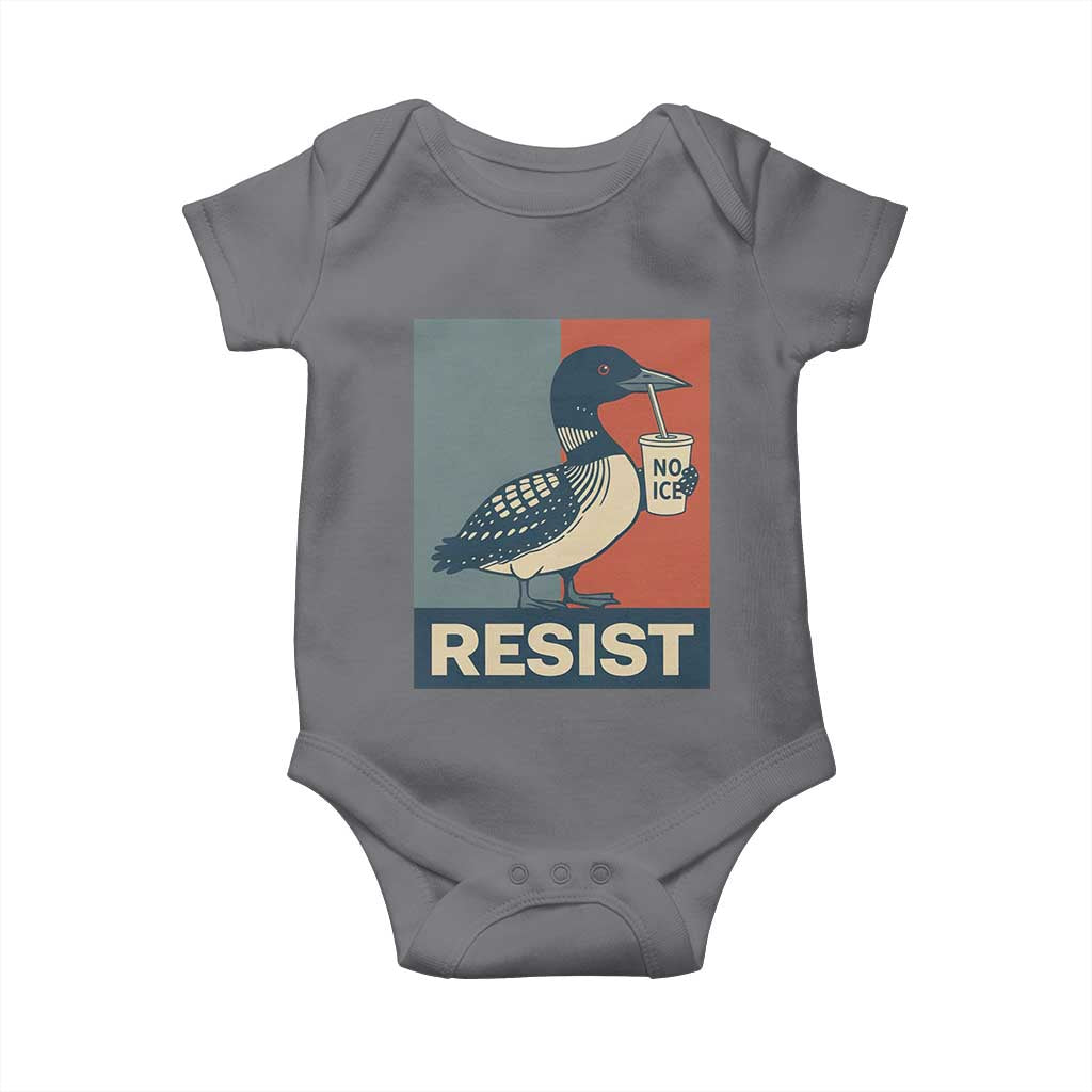 Funny Minnesota Common Loon Baby Onesie No Ice Please