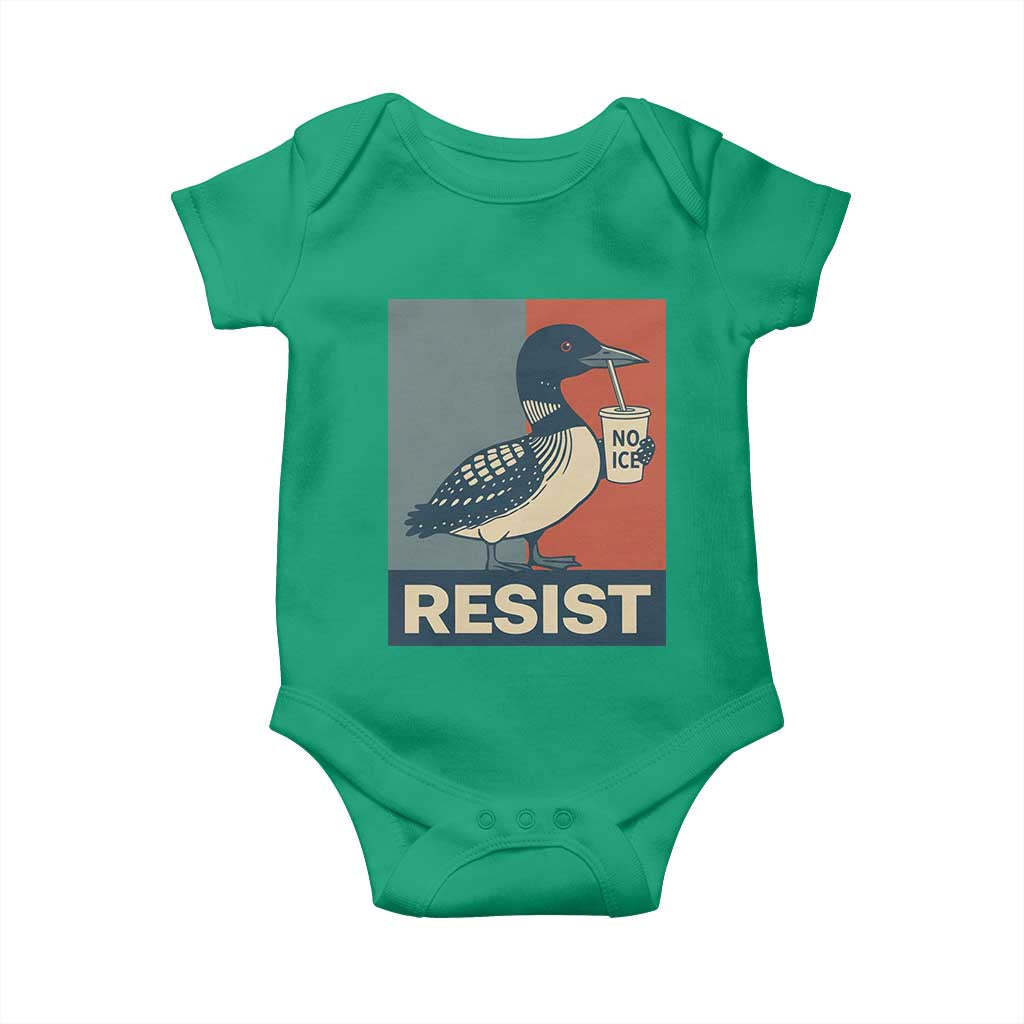 Funny Minnesota Common Loon Baby Onesie No Ice Please