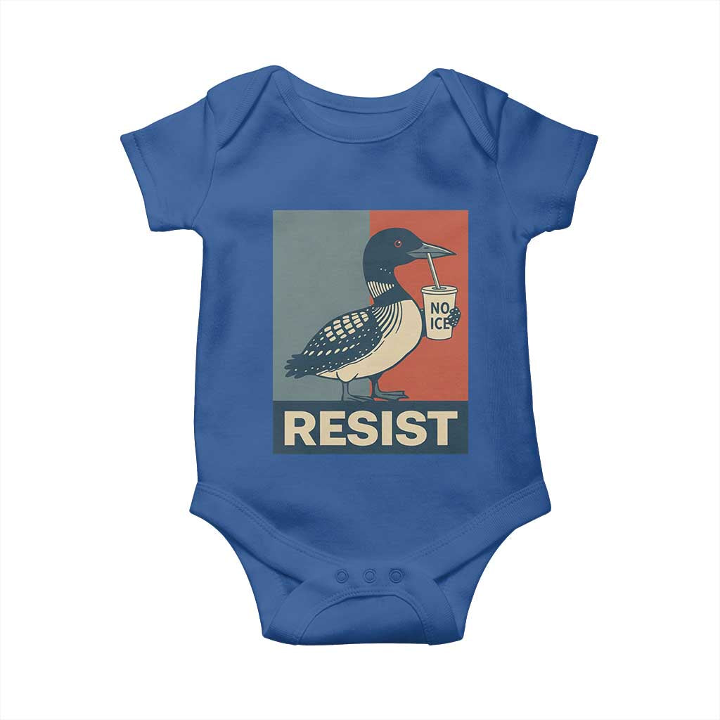 Funny Minnesota Common Loon Baby Onesie No Ice Please