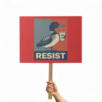 Funny Minnesota Common Loon Protest Sign No Ice Please