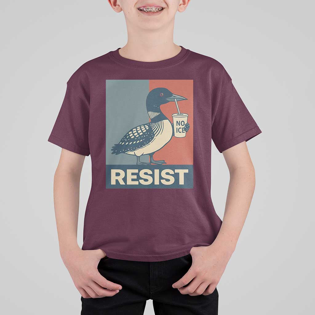 Funny Minnesota Common Loon T Shirt For Kid No Ice Please