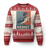 Funny Minnesota Common Loon Ugly Christmas Sweater No Ice Please