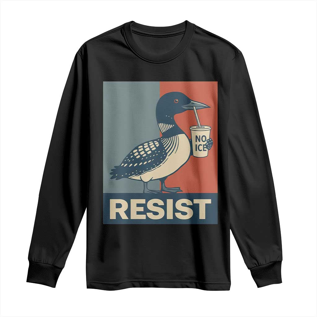Funny Minnesota Common Loon Long Sleeve Shirt No Ice Please