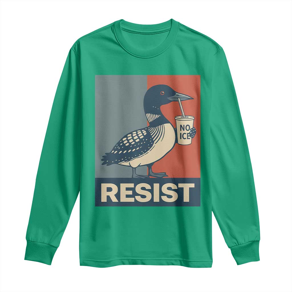 Funny Minnesota Common Loon Long Sleeve Shirt No Ice Please