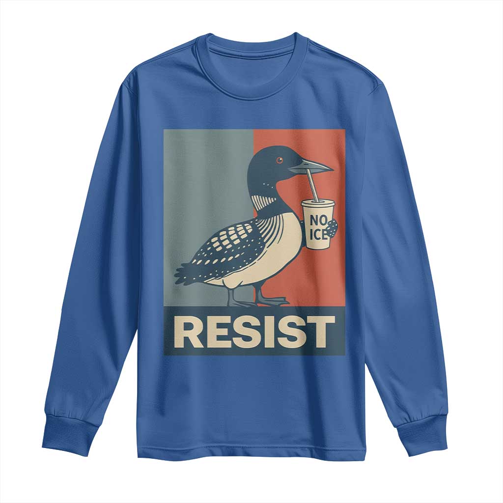 Funny Minnesota Common Loon Long Sleeve Shirt No Ice Please