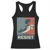 Funny Minnesota Common Loon Racerback Tank Top No Ice Please