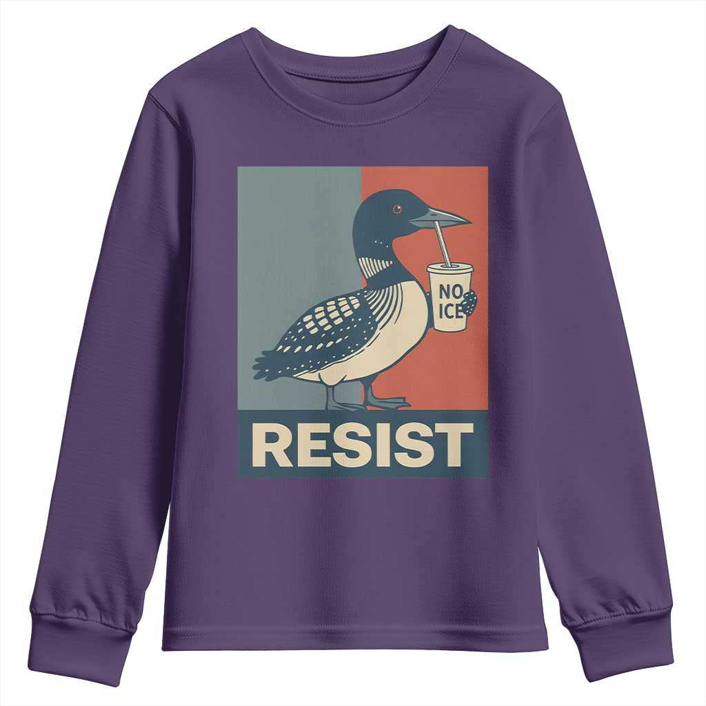 Funny Minnesota Common Loon Youth Sweatshirt No Ice Please