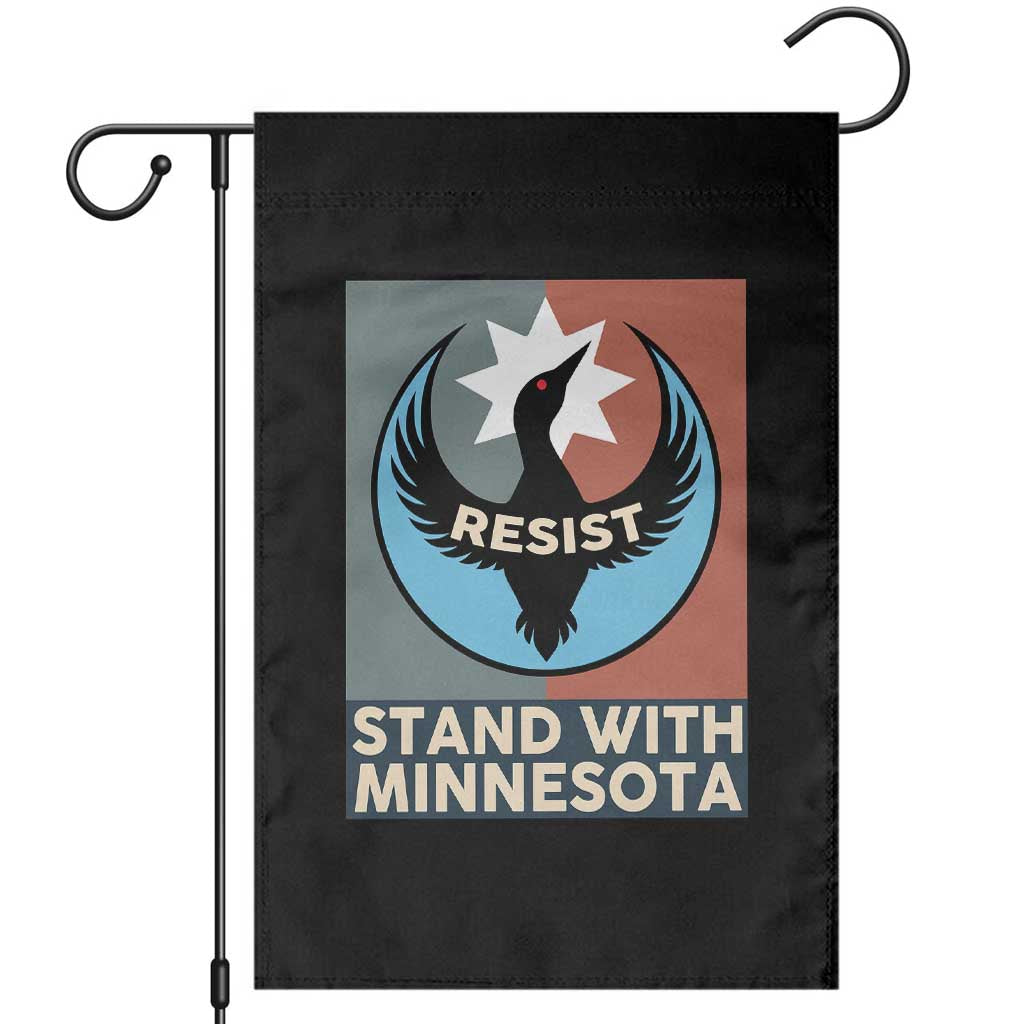 Stand With Minnesota Garden Flag Common Loon Pride Support