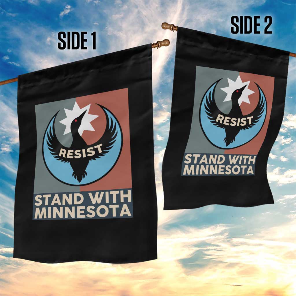 Stand With Minnesota Garden Flag Common Loon Pride Support