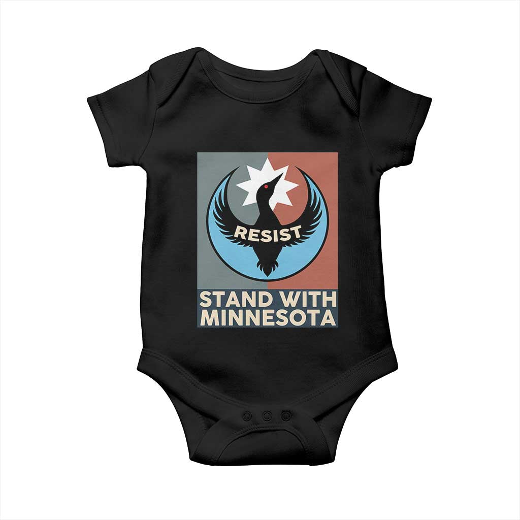 Stand With Minnesota Baby Onesie Common Loon Pride Support