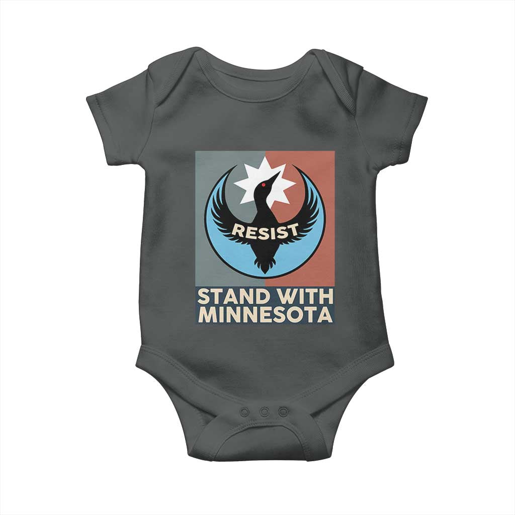 Stand With Minnesota Baby Onesie Common Loon Pride Support