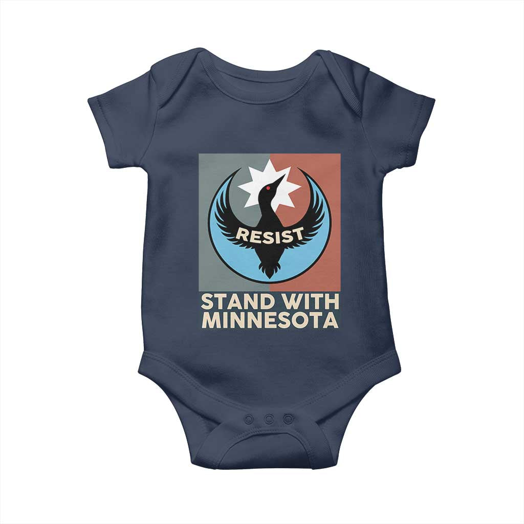 Stand With Minnesota Baby Onesie Common Loon Pride Support