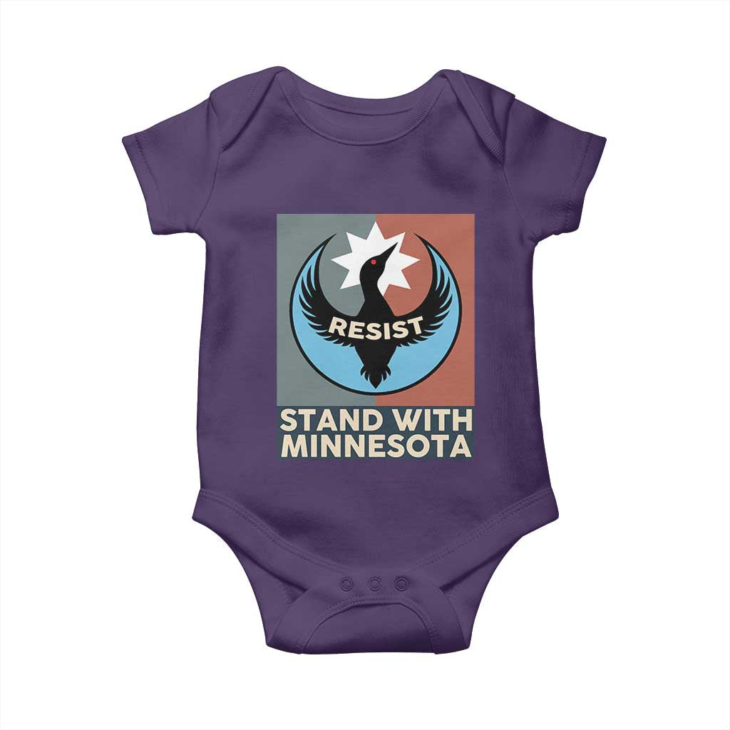 Stand With Minnesota Baby Onesie Common Loon Pride Support