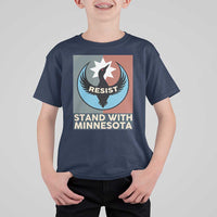 Stand With Minnesota T Shirt For Kid Common Loon Pride Support