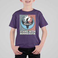Stand With Minnesota T Shirt For Kid Common Loon Pride Support
