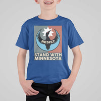 Stand With Minnesota T Shirt For Kid Common Loon Pride Support
