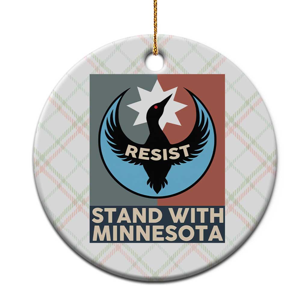 Stand With Minnesota Ceramic Ornament Common Loon Pride Support