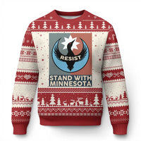 Stand With Minnesota Ugly Christmas Sweater Common Loon Pride Support