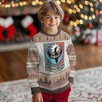 Stand With Minnesota Ugly Christmas Sweater Common Loon Pride Support