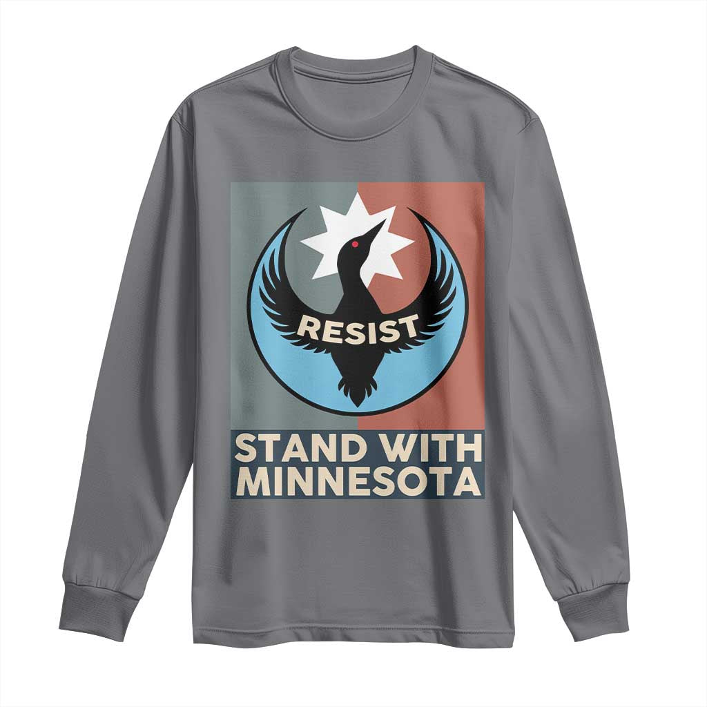 Stand With Minnesota Long Sleeve Shirt Common Loon Pride Support