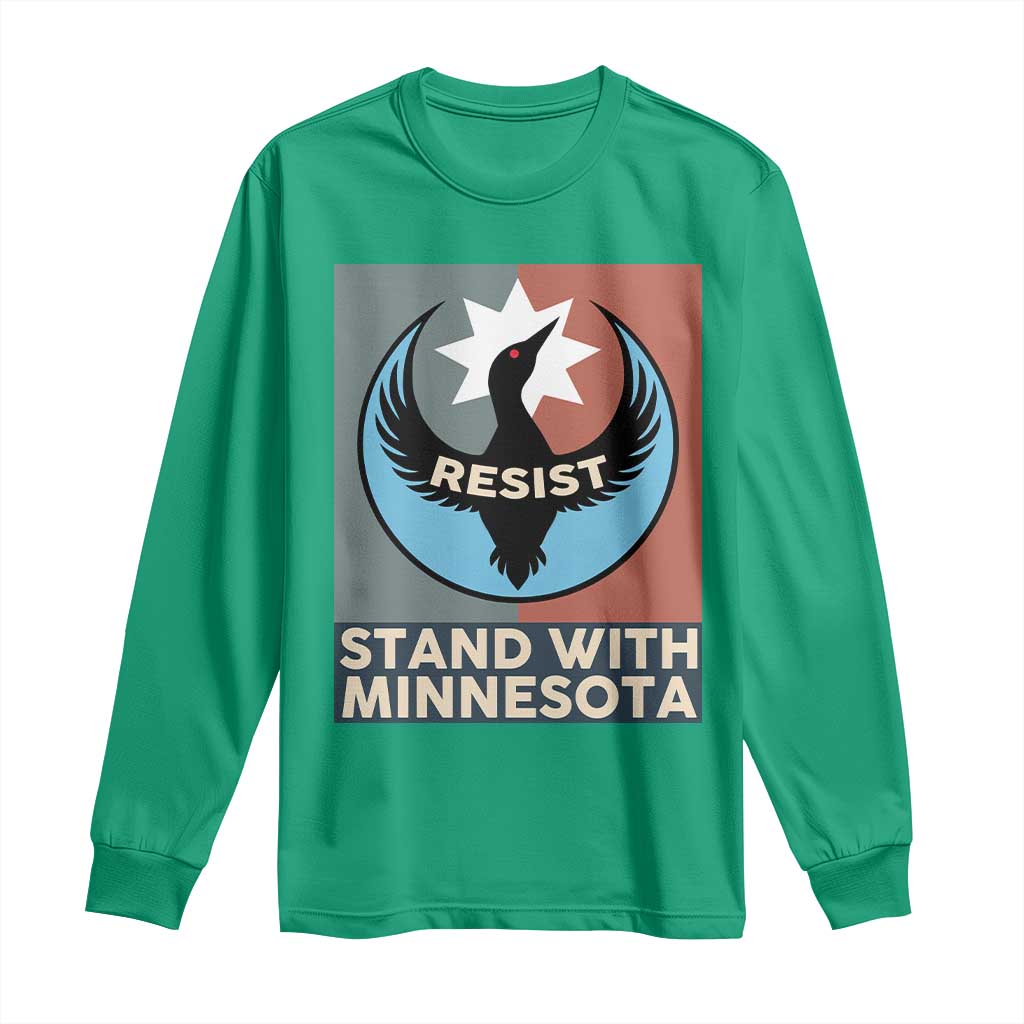 Stand With Minnesota Long Sleeve Shirt Common Loon Pride Support