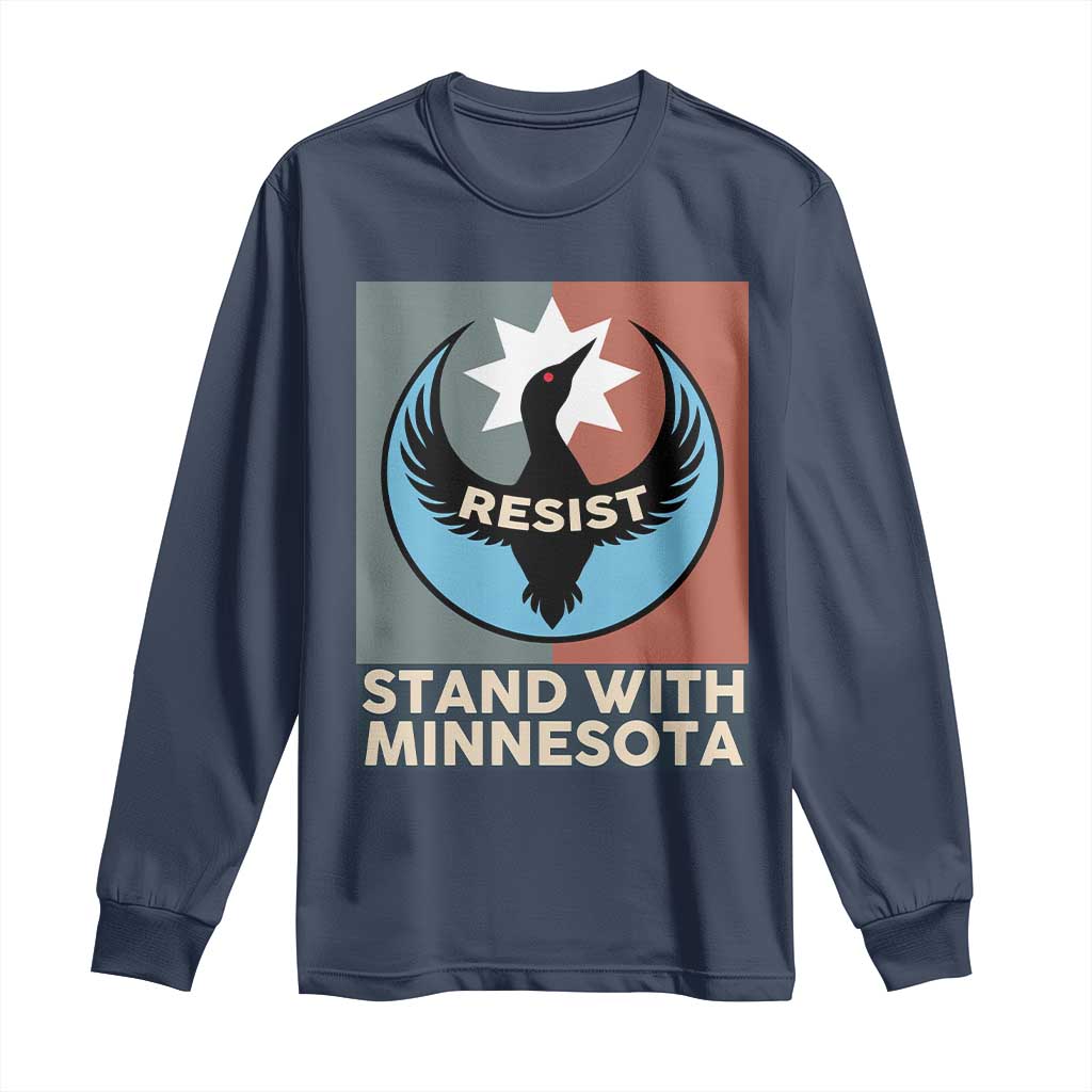 Stand With Minnesota Long Sleeve Shirt Common Loon Pride Support