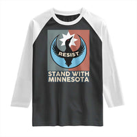 Stand With Minnesota Raglan Shirt Common Loon Pride Support