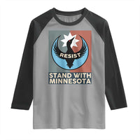 Stand With Minnesota Raglan Shirt Common Loon Pride Support