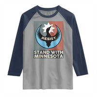Stand With Minnesota Raglan Shirt Common Loon Pride Support