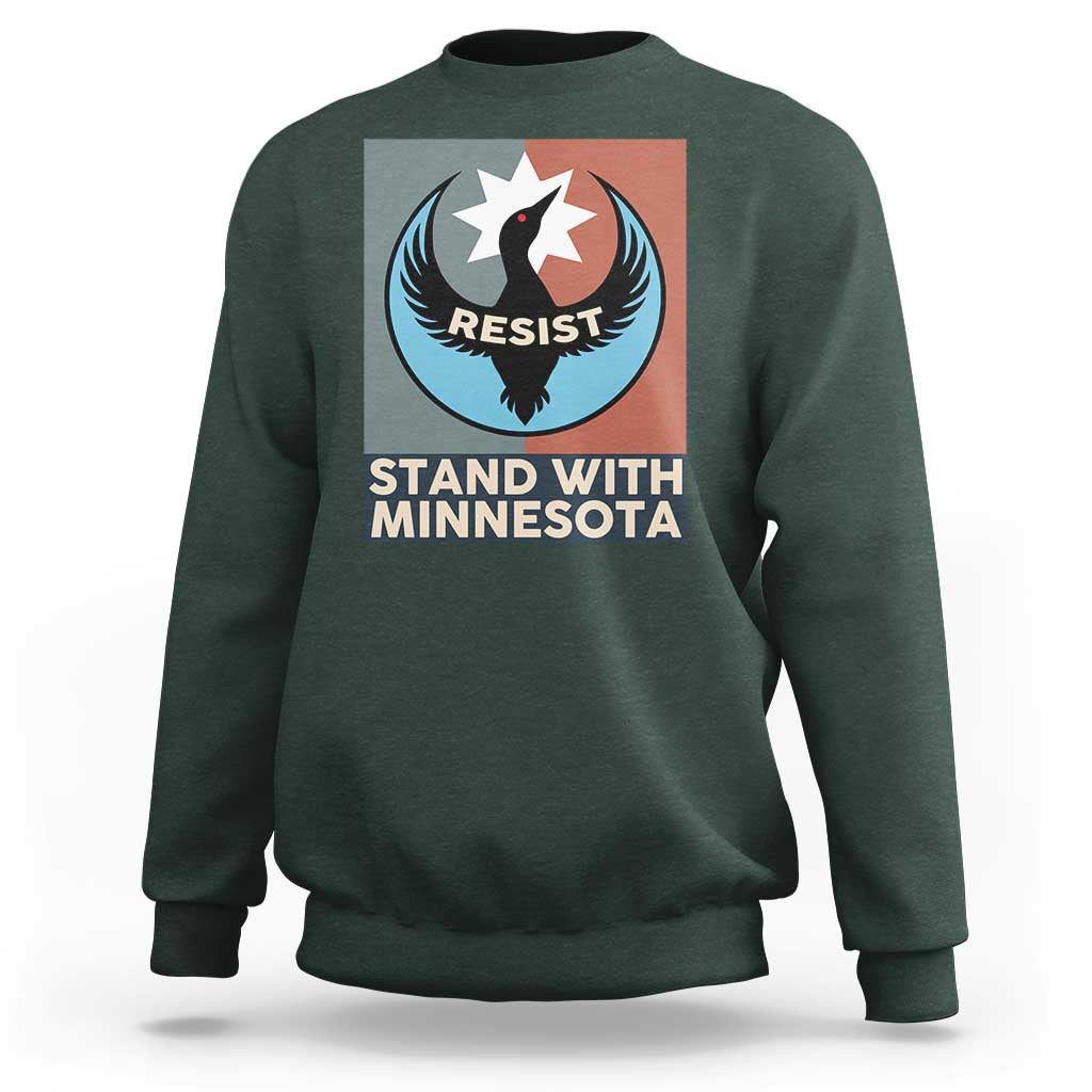 Stand With Minnesota Sweatshirt Common Loon Pride Support