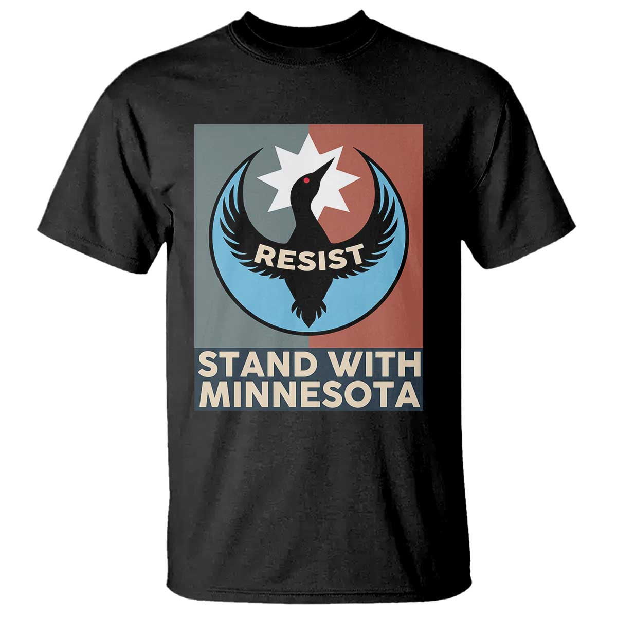 Stand With Minnesota T Shirt Common Loon Pride Support