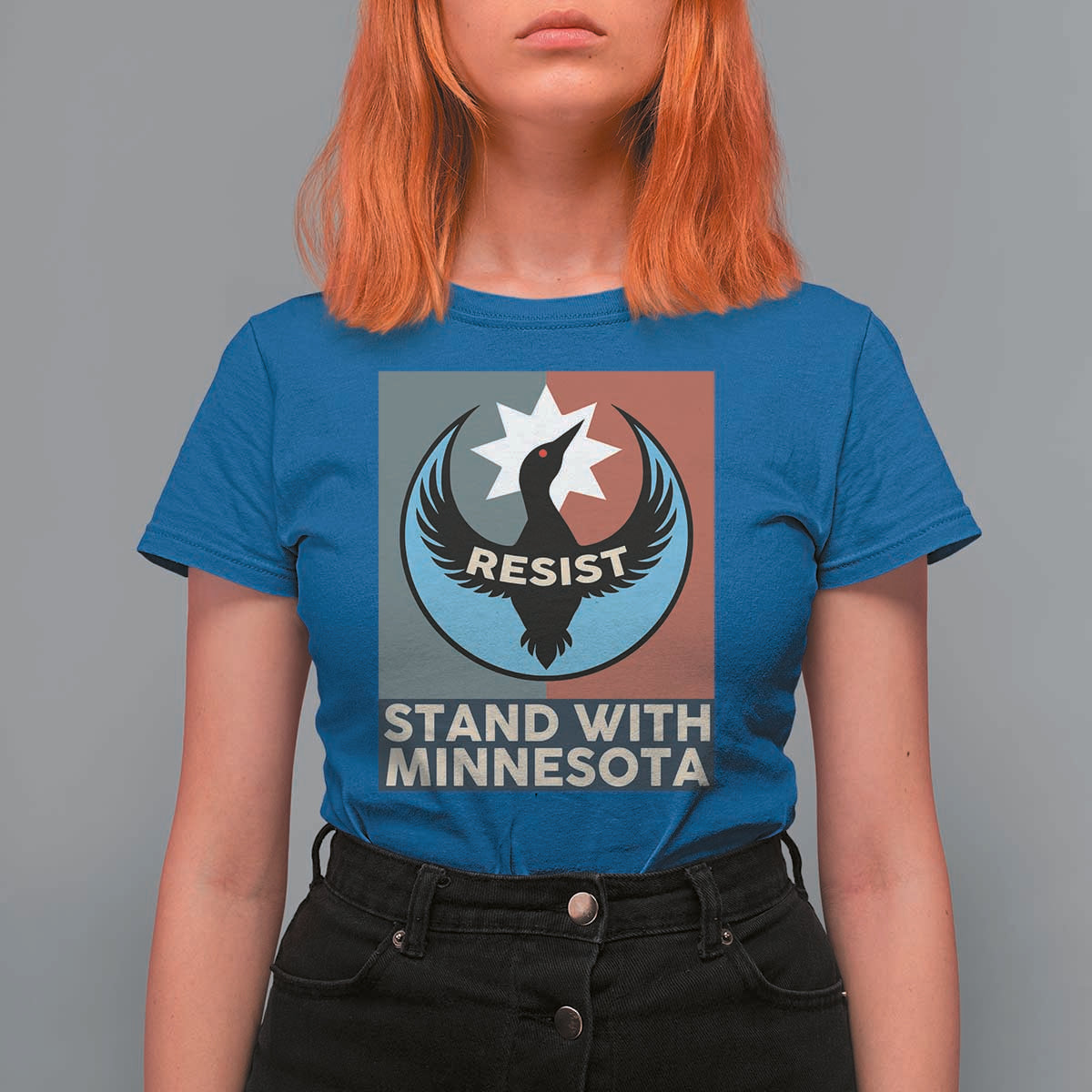 Stand With Minnesota T Shirt For Women Common Loon Pride Support