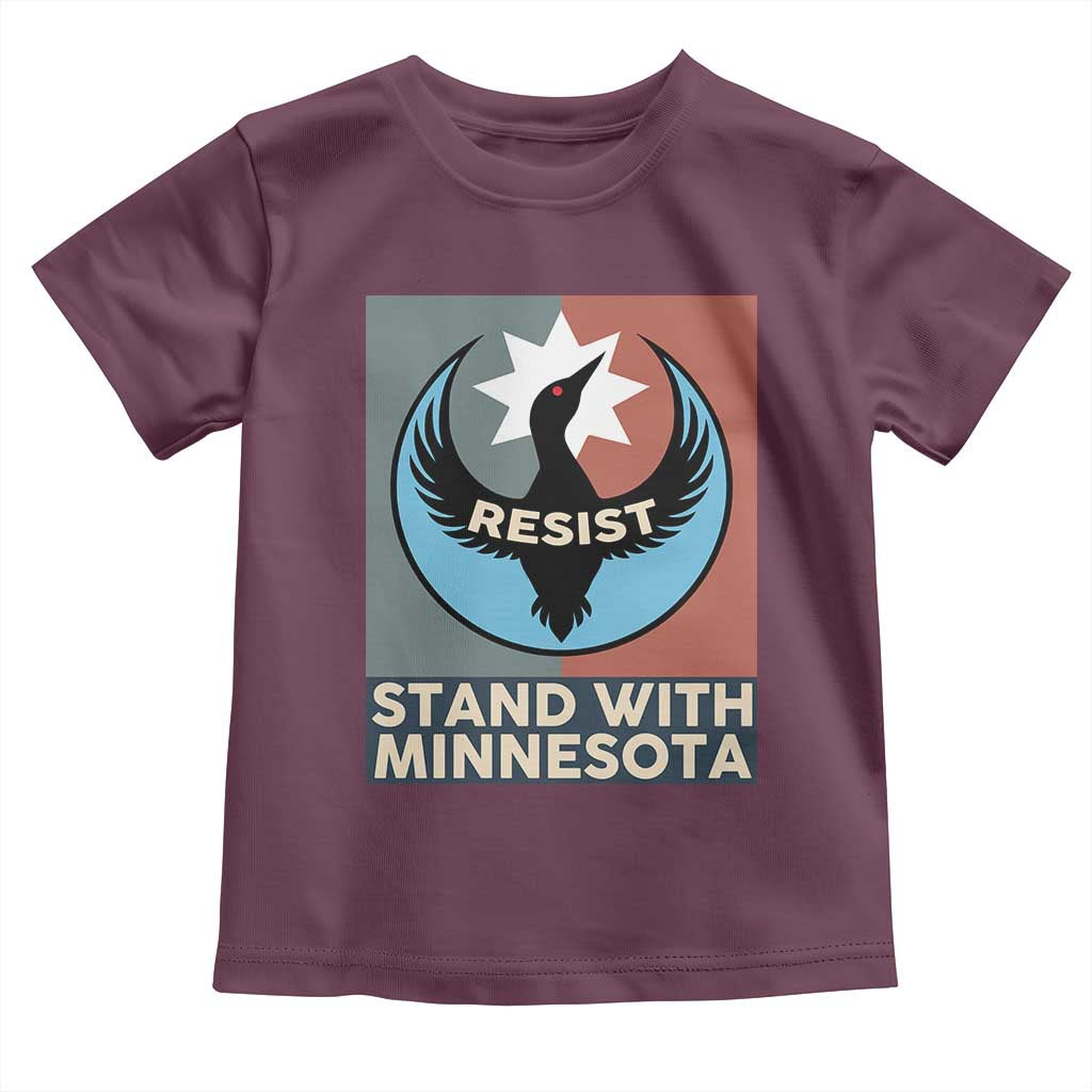 Stand With Minnesota Toddler T Shirt Common Loon Pride Support