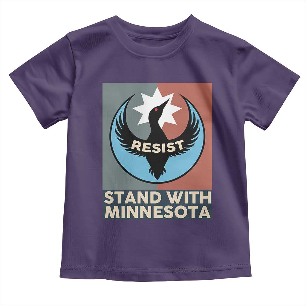 Stand With Minnesota Toddler T Shirt Common Loon Pride Support