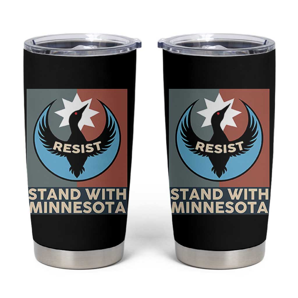 Stand With Minnesota Tumbler Cup Common Loon Pride Support