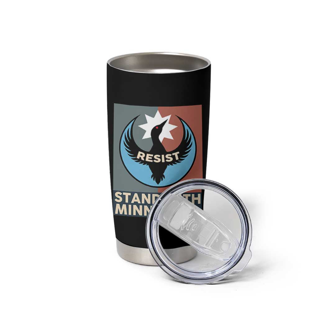 Stand With Minnesota Tumbler Cup Common Loon Pride Support