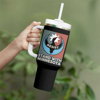 Stand With Minnesota Tumbler With Handle Common Loon Pride Support