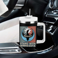 Stand With Minnesota Tumbler With Handle Common Loon Pride Support